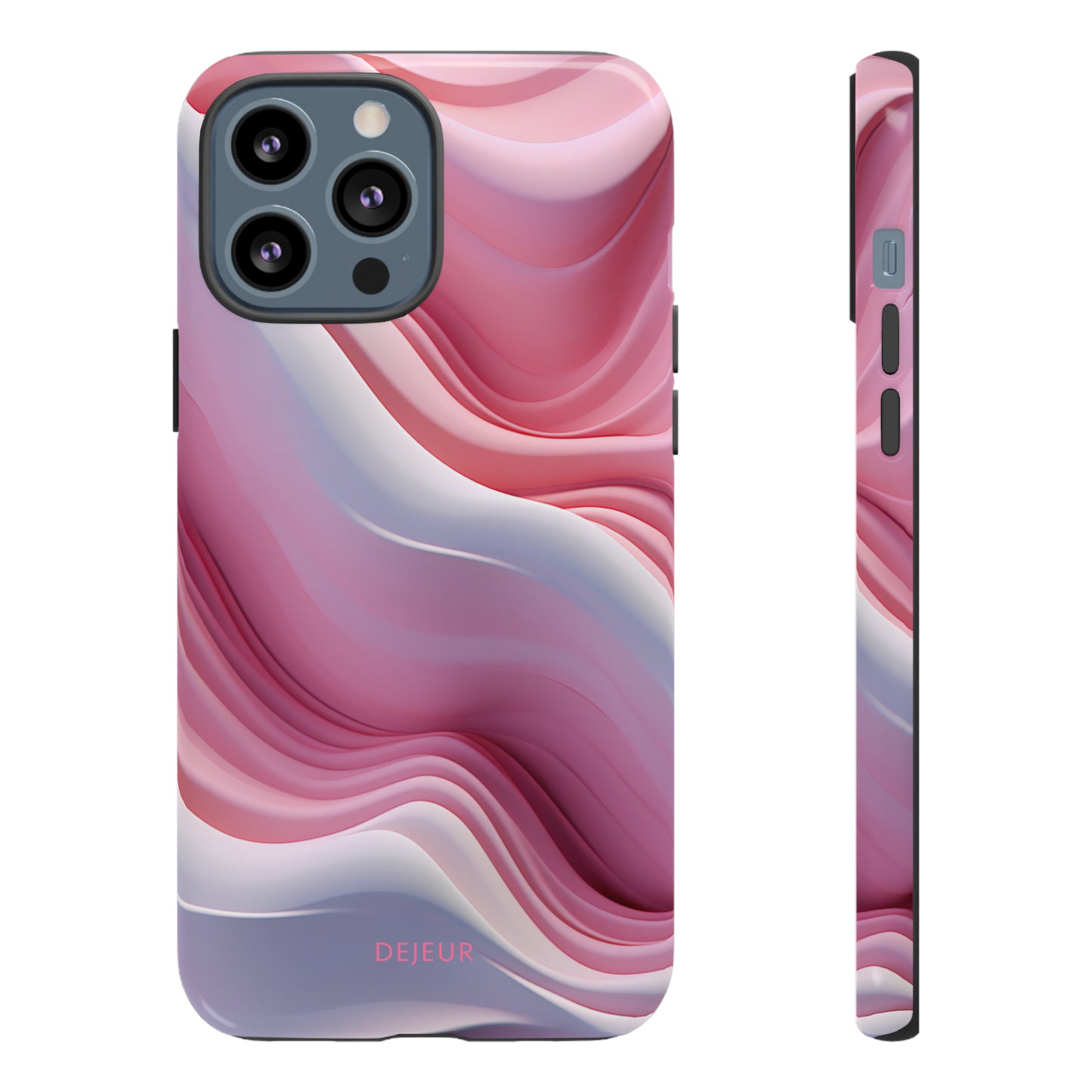 Pink Cream Waves - iPhone Tough Case