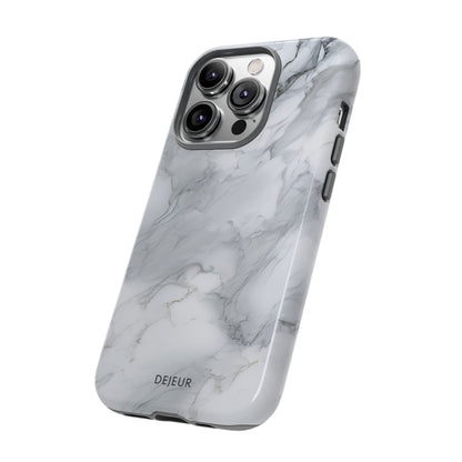 Platinum Silver Marble - iPhone Tough Case