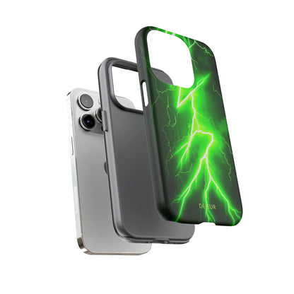 Neon Green Lightning - iPhone Tough Case