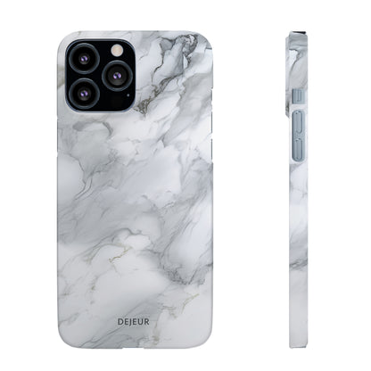 Platinum Silver Marble - iPhone Snap Case