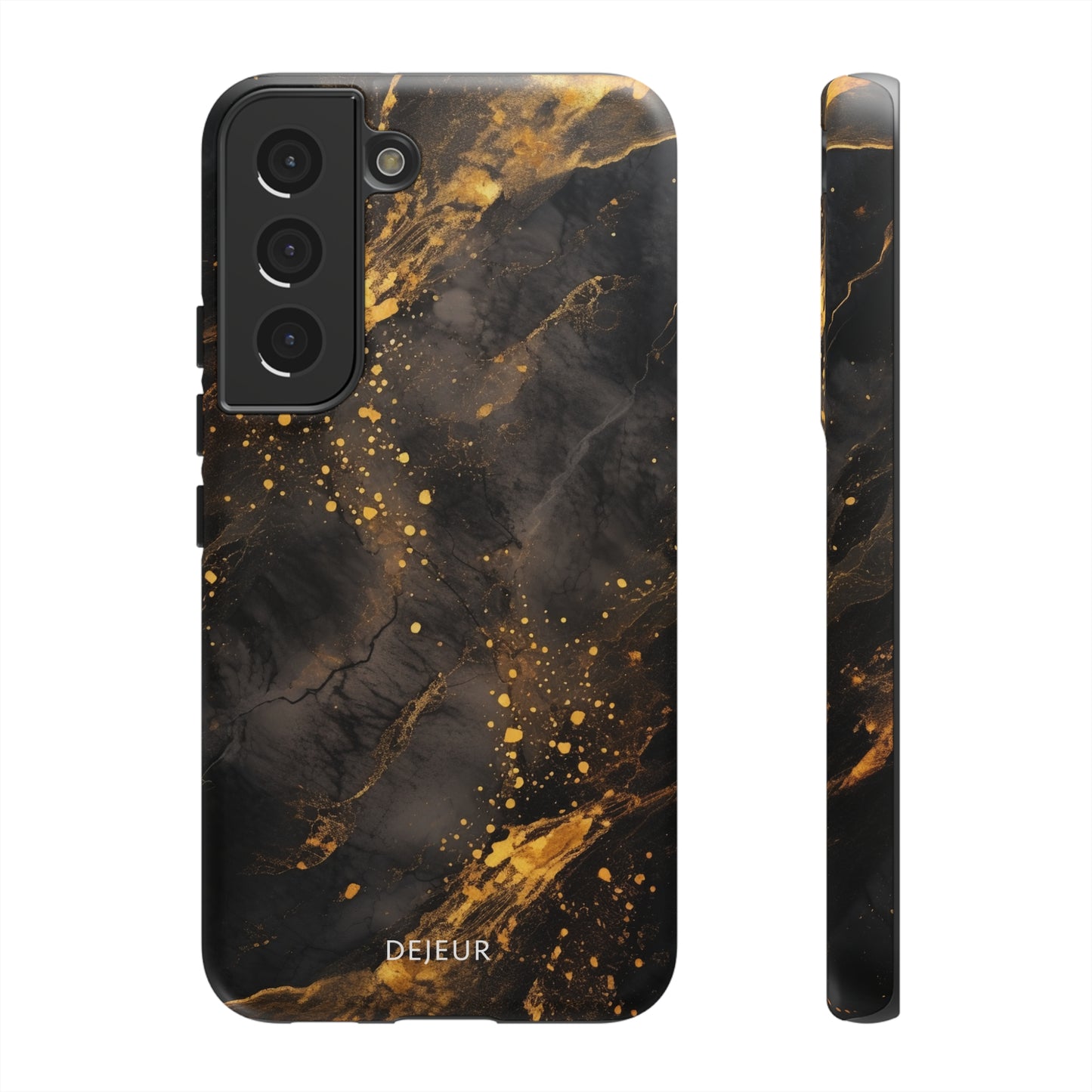 Black Gold Speckled Marble - Samsung Galaxy Tough Case