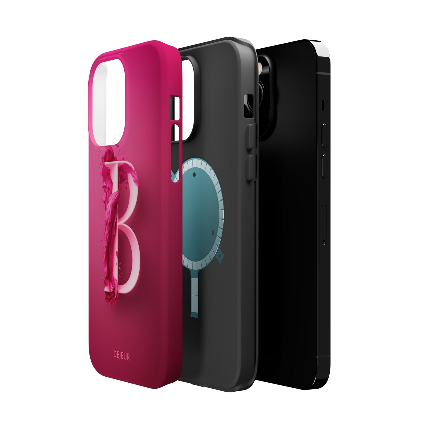 B Hot Pink Splash - iPhone MagSafe Tough Case