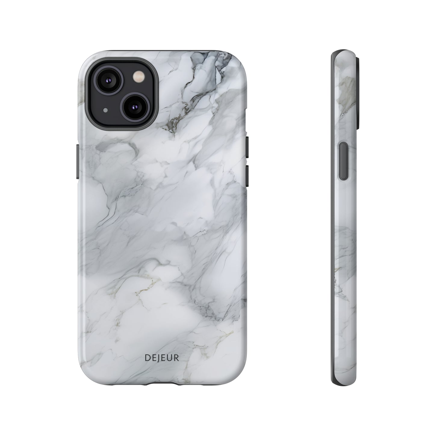 Platinum Silver Marble - iPhone Tough Case