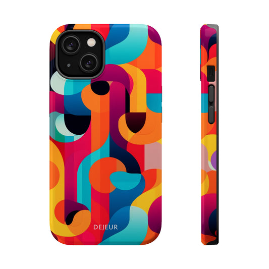 Curved Abstract Shapes - iPhone MagSafe Tough Case