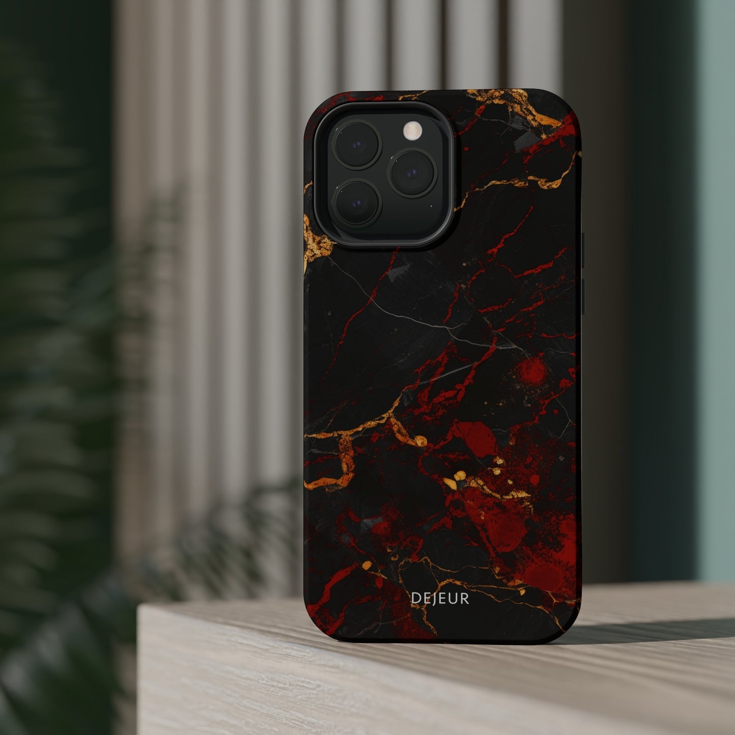 Dark Crimson Marble - iPhone MagSafe Tough Case