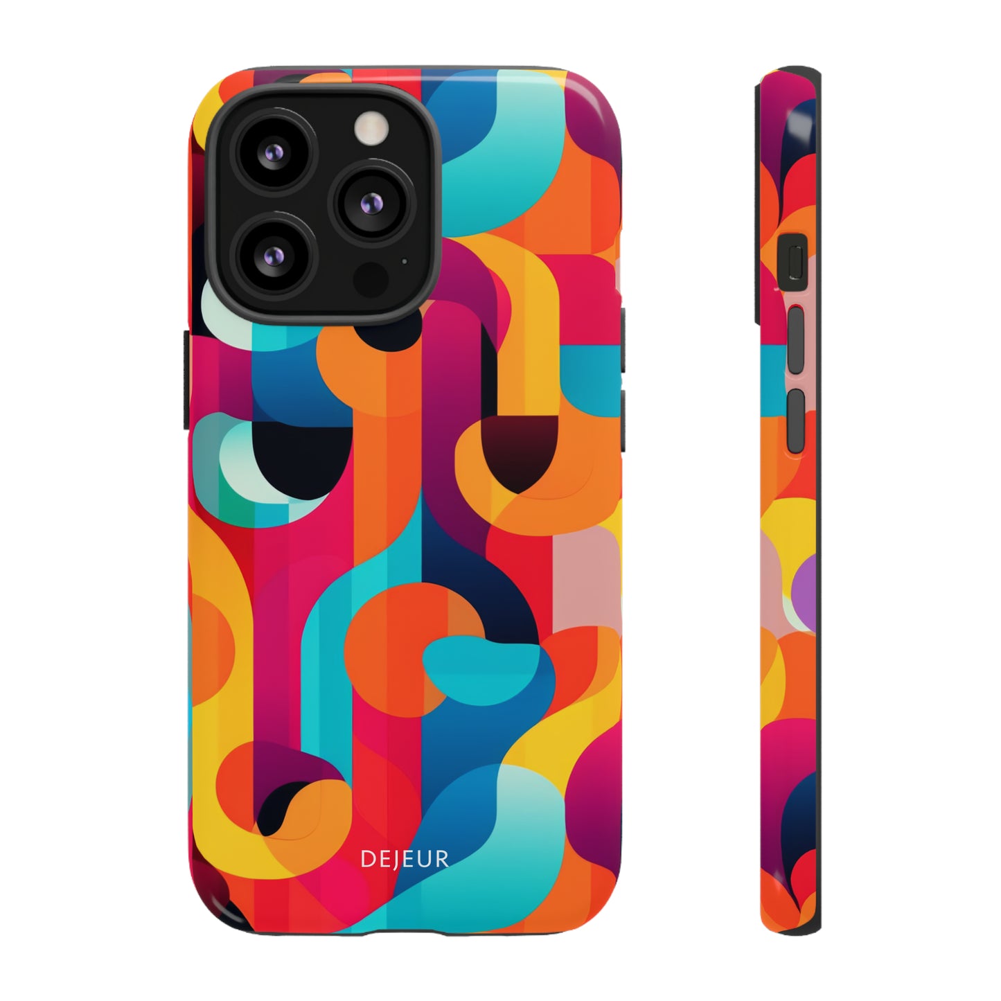 Curved Abstract Shapes - iPhone Tough Case