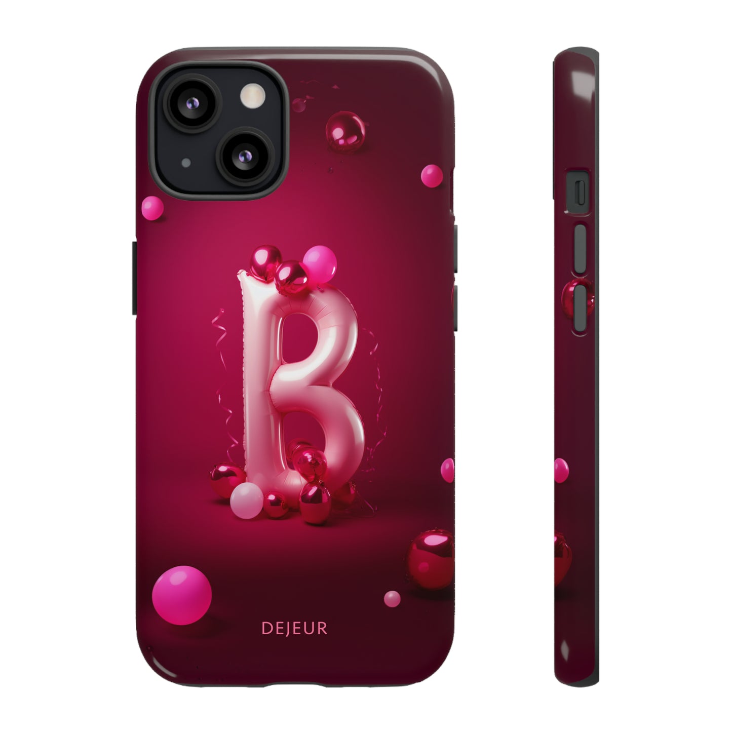 B Pink Party Balloons - iPhone Tough Case