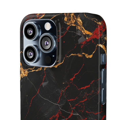 Dark Crimson Marble - iPhone Snap Case