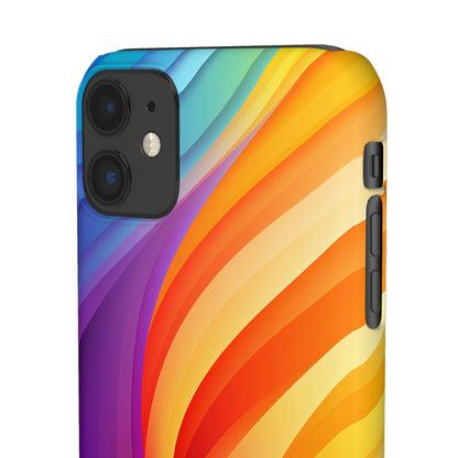 Rainbow Waves - iPhone Snap Case