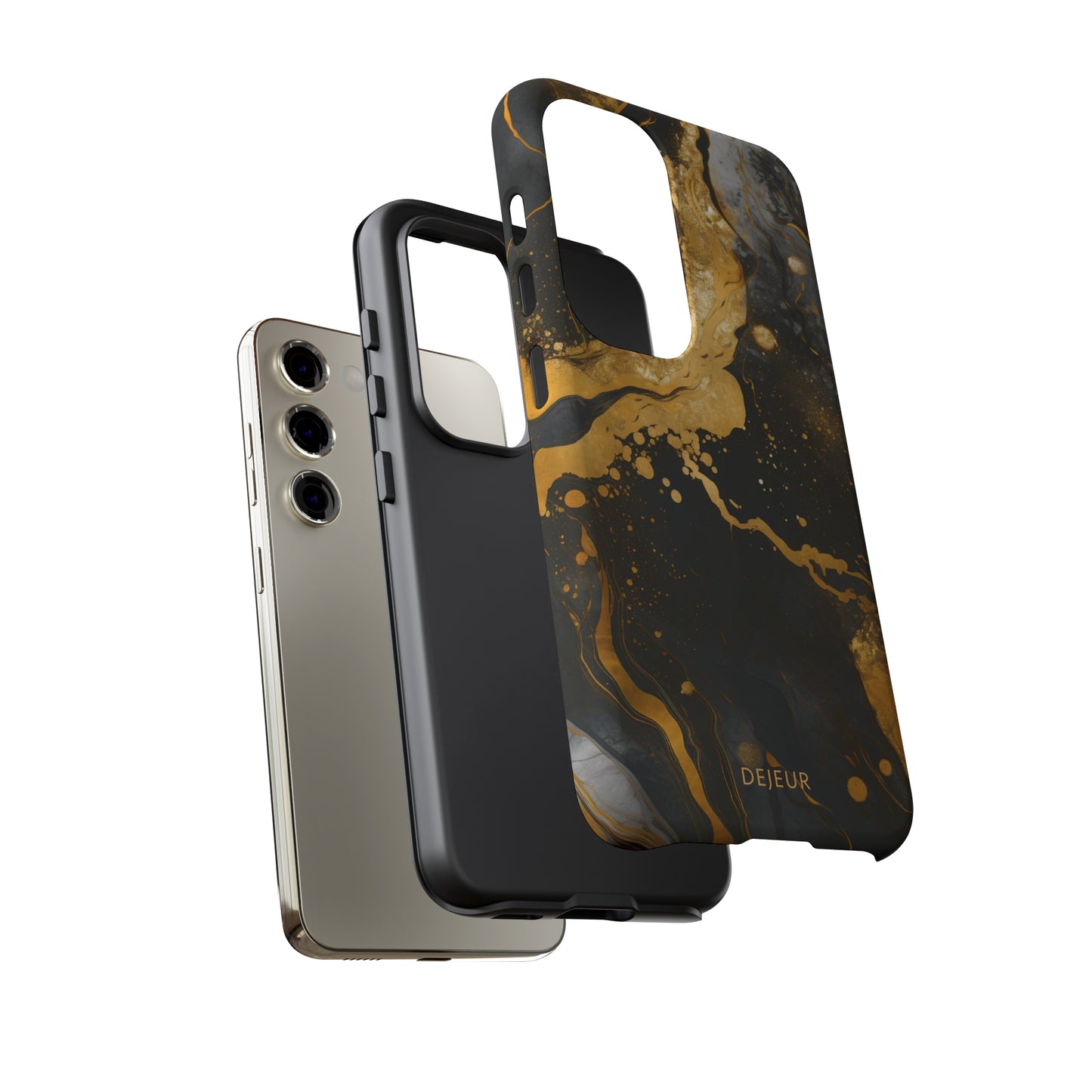 Gold & Black Marble - Samsung Galaxy Tough Case