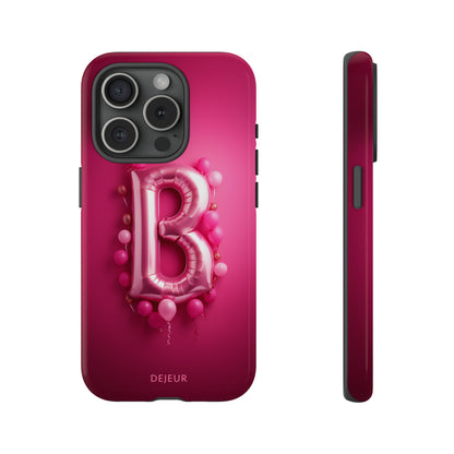 B Magenta Pink Balloons - iPhone Tough Case