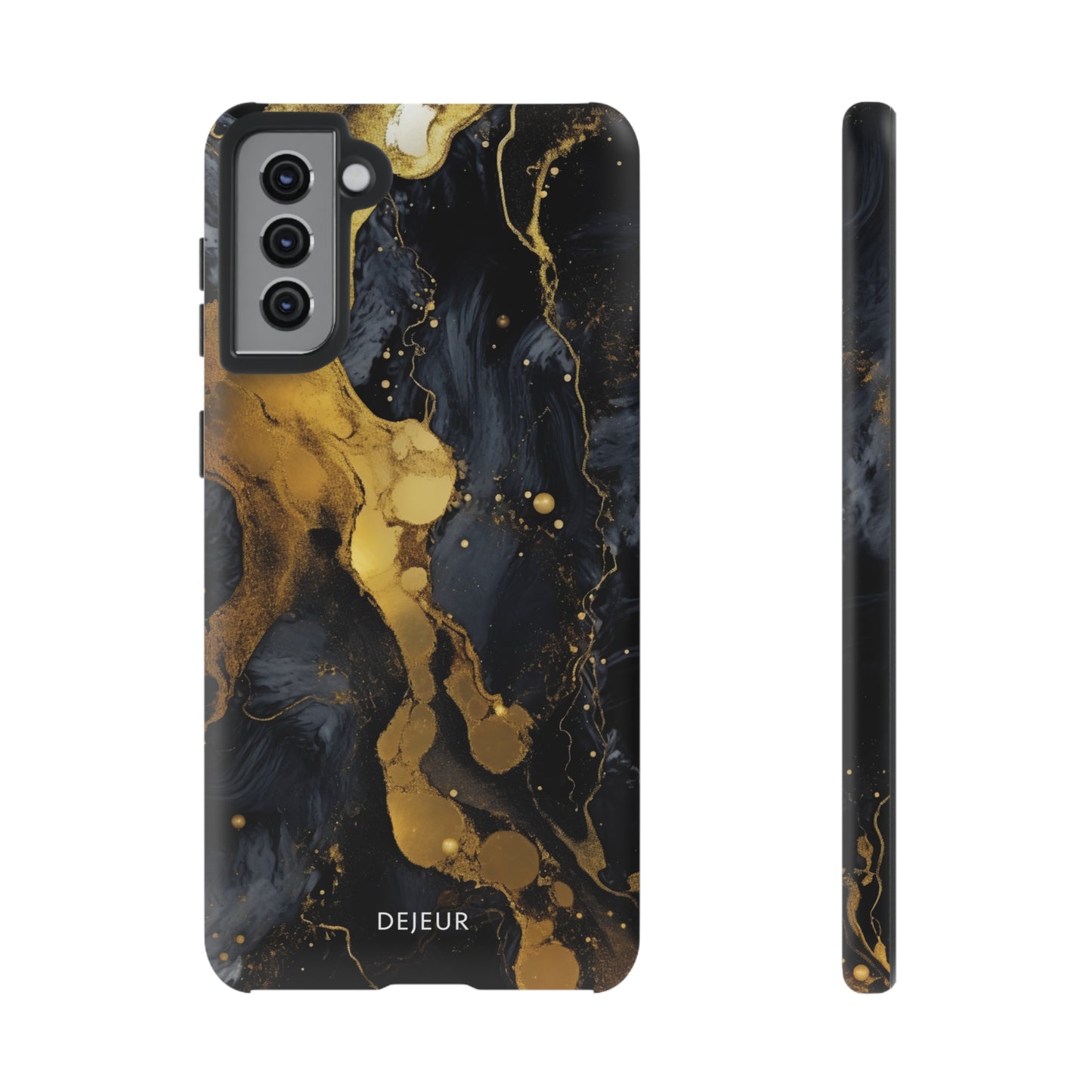 Metallic Gold Dark Marble - Samsung Galaxy Tough Case