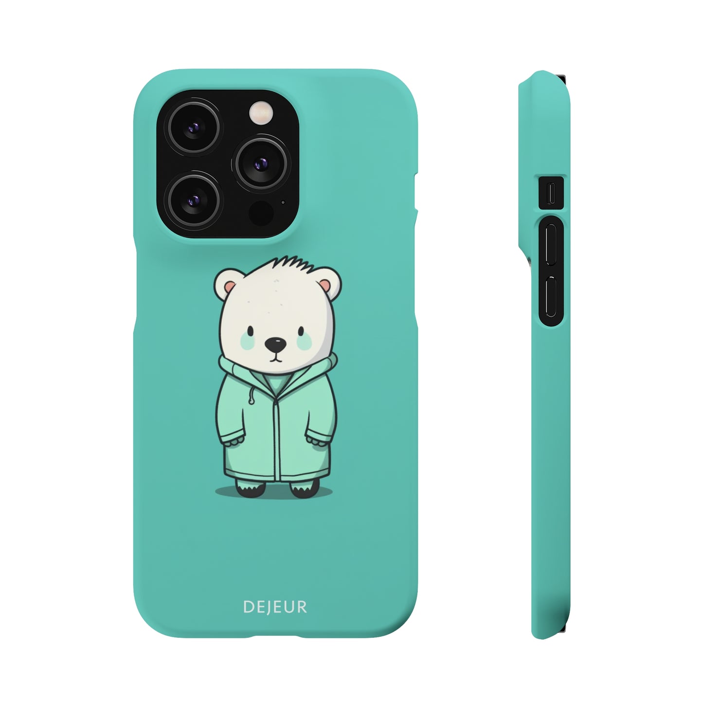 Aqua Coat Bear - iPhone Snap Case