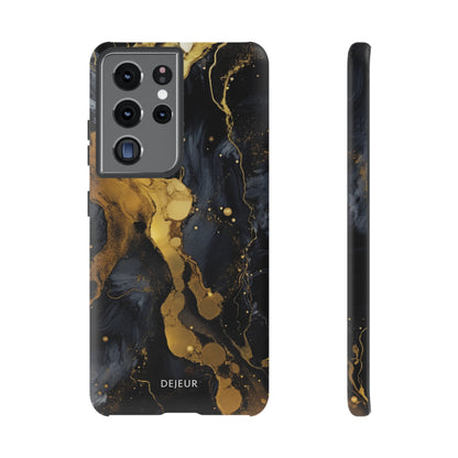 Metallic Gold Dark Marble - Samsung Galaxy Tough Case