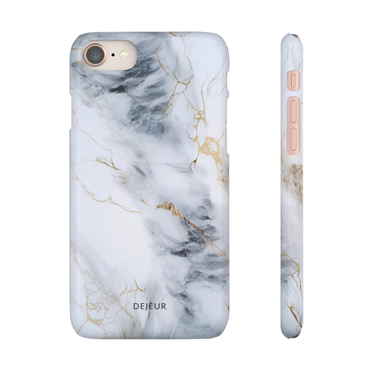 White Gold Marble - iPhone Snap Case