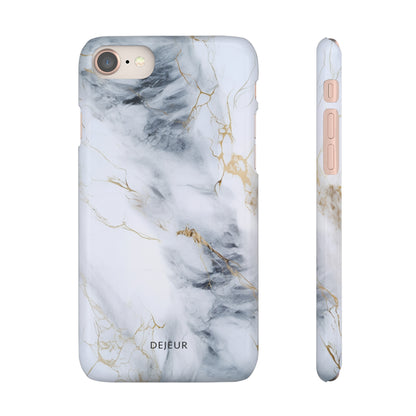 White Gold Marble - iPhone Snap Case