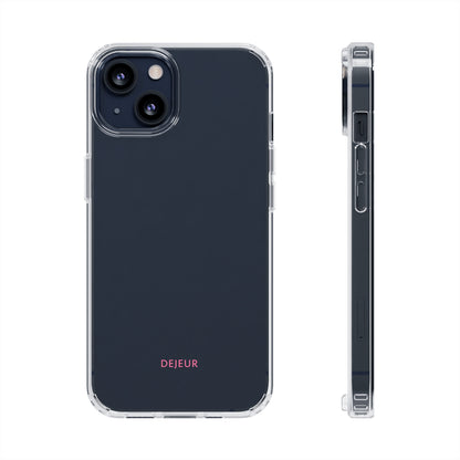 Dejeur Clear iPhone Case - Pink Text