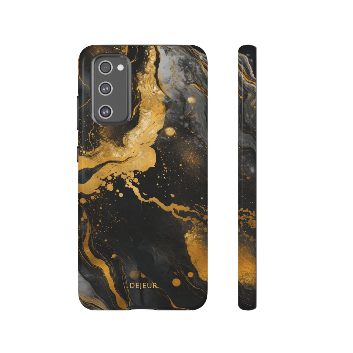 Gold & Black Marble - Samsung Galaxy Tough Case