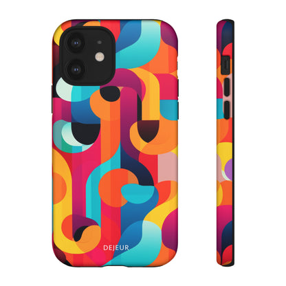 Curved Abstract Shapes - iPhone Tough Case