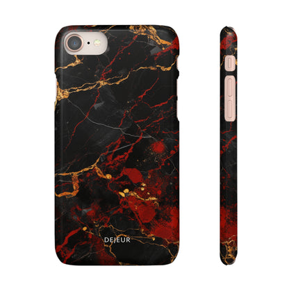 Dark Crimson Marble - iPhone Snap Case