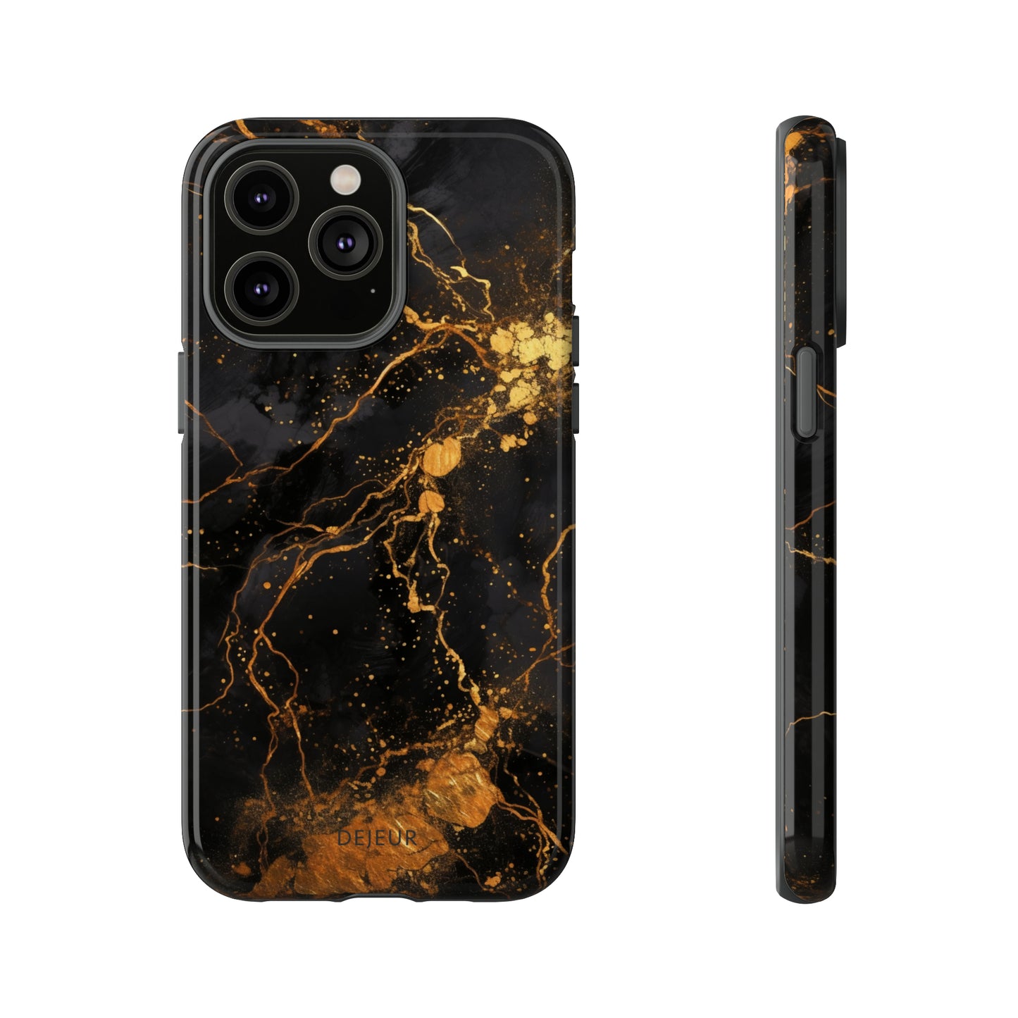 Dark Gold Amber Marble - iPhone Tough Case