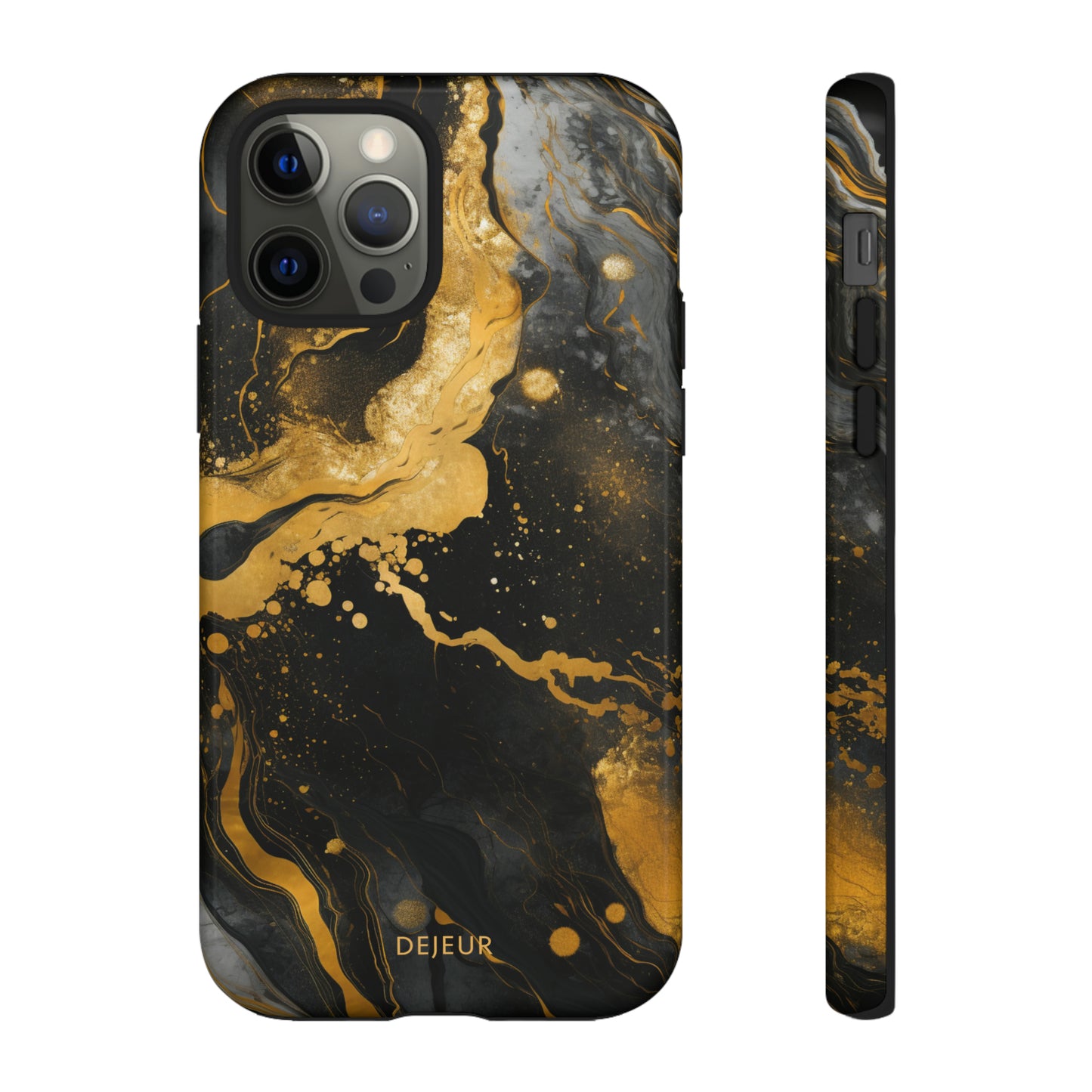 Gold & Black Marble - iPhone Tough Case