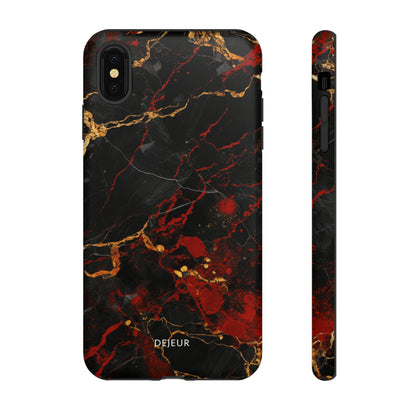 Dark Crimson Marble - iPhone Tough Case
