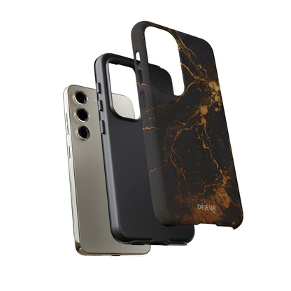 Dark Gold Amber Marble - Samsung Galaxy Tough Case