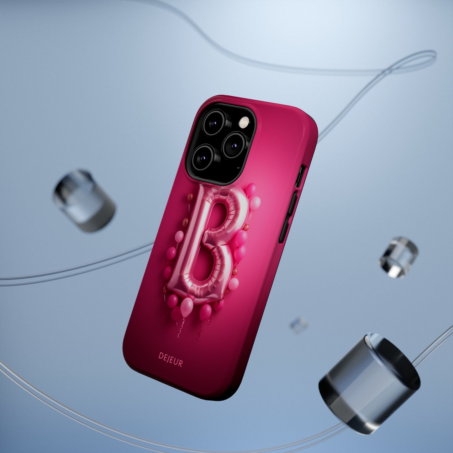 B Magenta Pink Balloons - iPhone MagSafe Tough Case