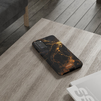 Dark Gold Amber Marble - Samsung Galaxy Tough Case