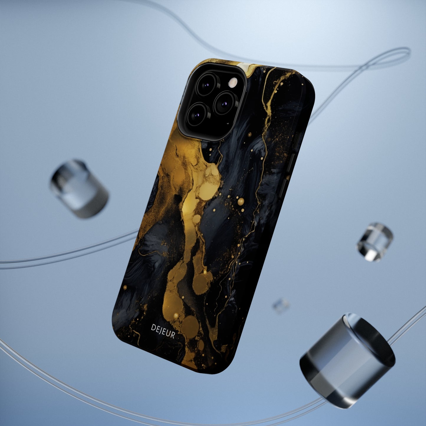 Metallic Gold Dark Marble - iPhone MagSafe Tough Case