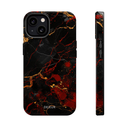 Dark Crimson Marble - iPhone MagSafe Tough Case