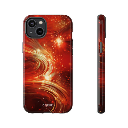 Festive Ruby Swirls  - iPhone Tough Case