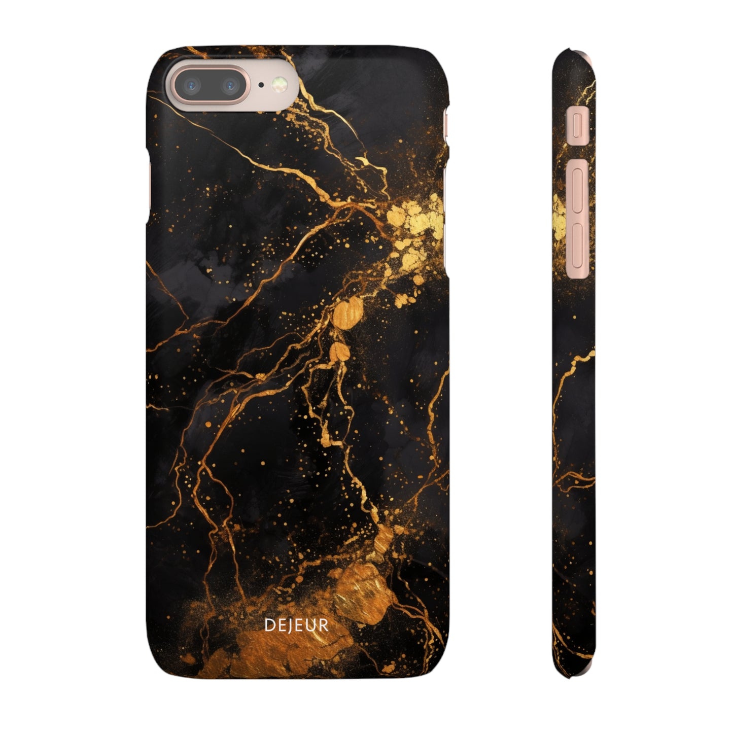 Dark Gold Amber Marble - iPhone Snap Case