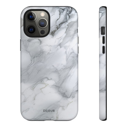 Platinum Silver Marble - iPhone Tough Case