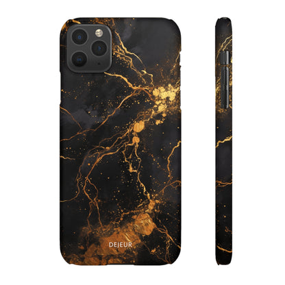 Dark Gold Amber Marble - iPhone Snap Case