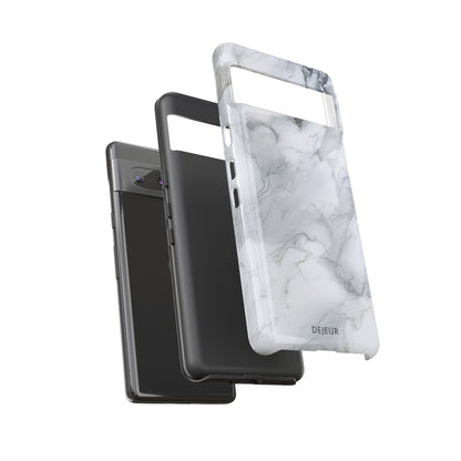 Platinum Silver Marble - Google Pixel Tough Case