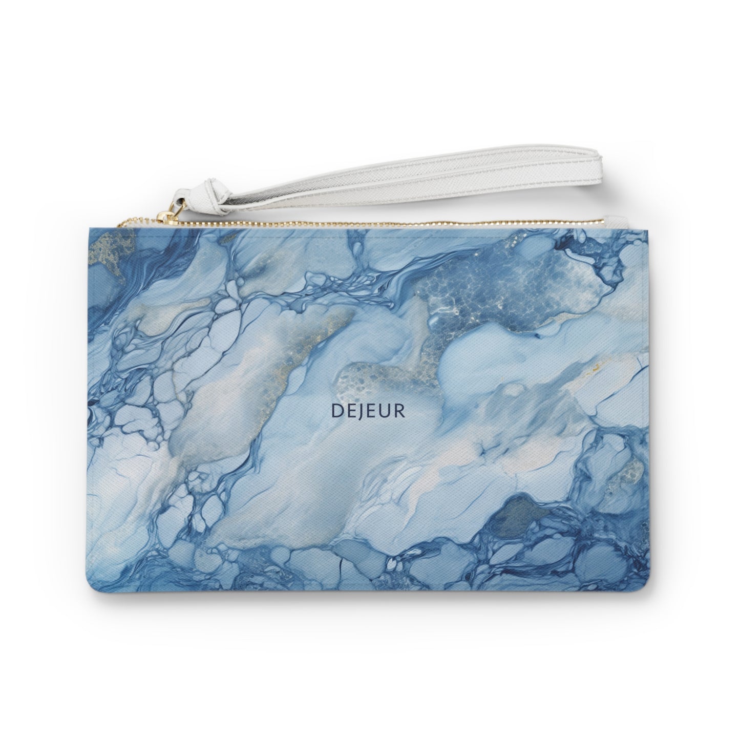 Sky Blue Marble - Clutch Bag