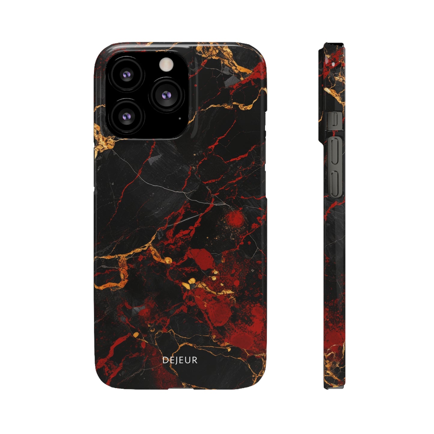 Dark Crimson Marble - iPhone Snap Case