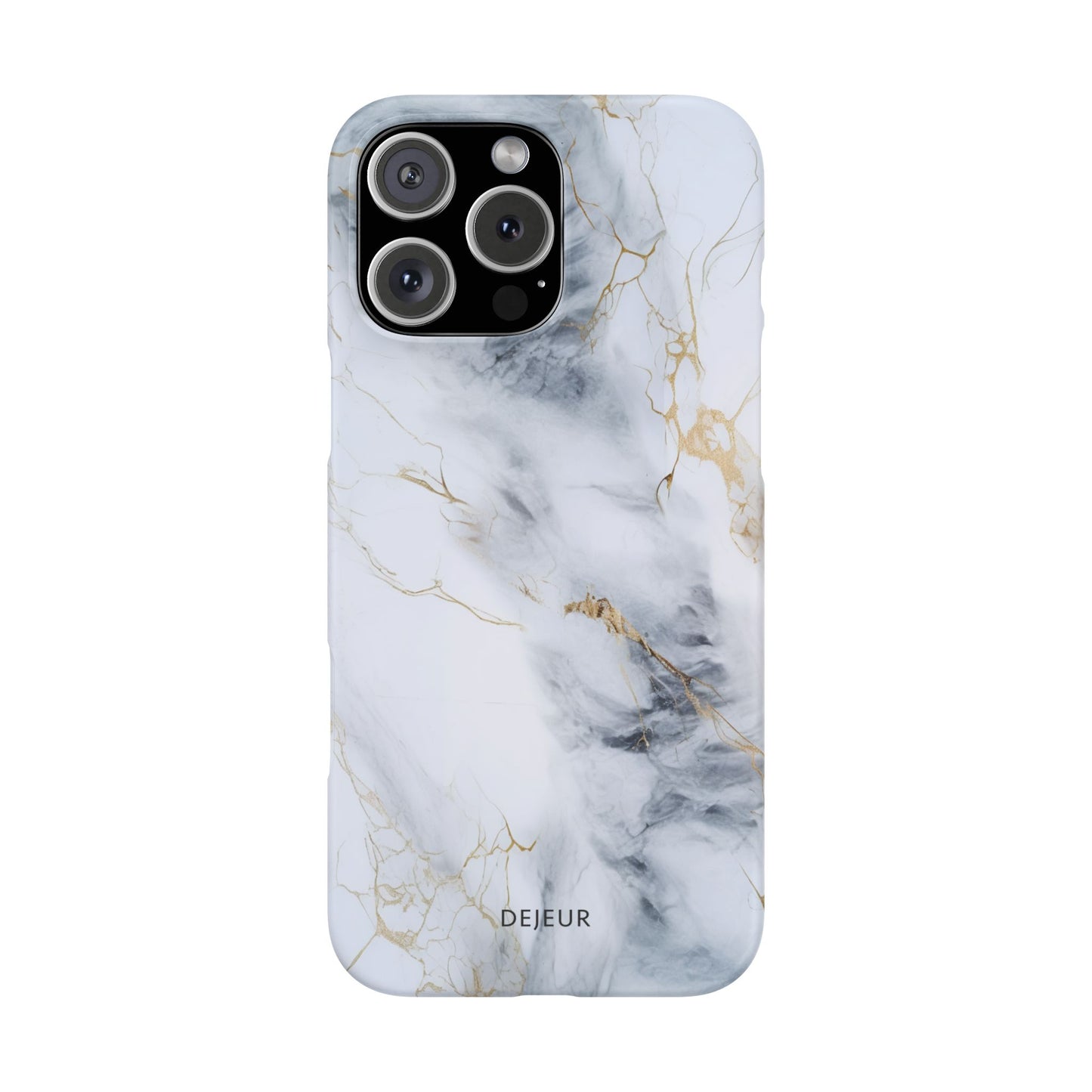 White Gold Marble - iPhone Snap Case