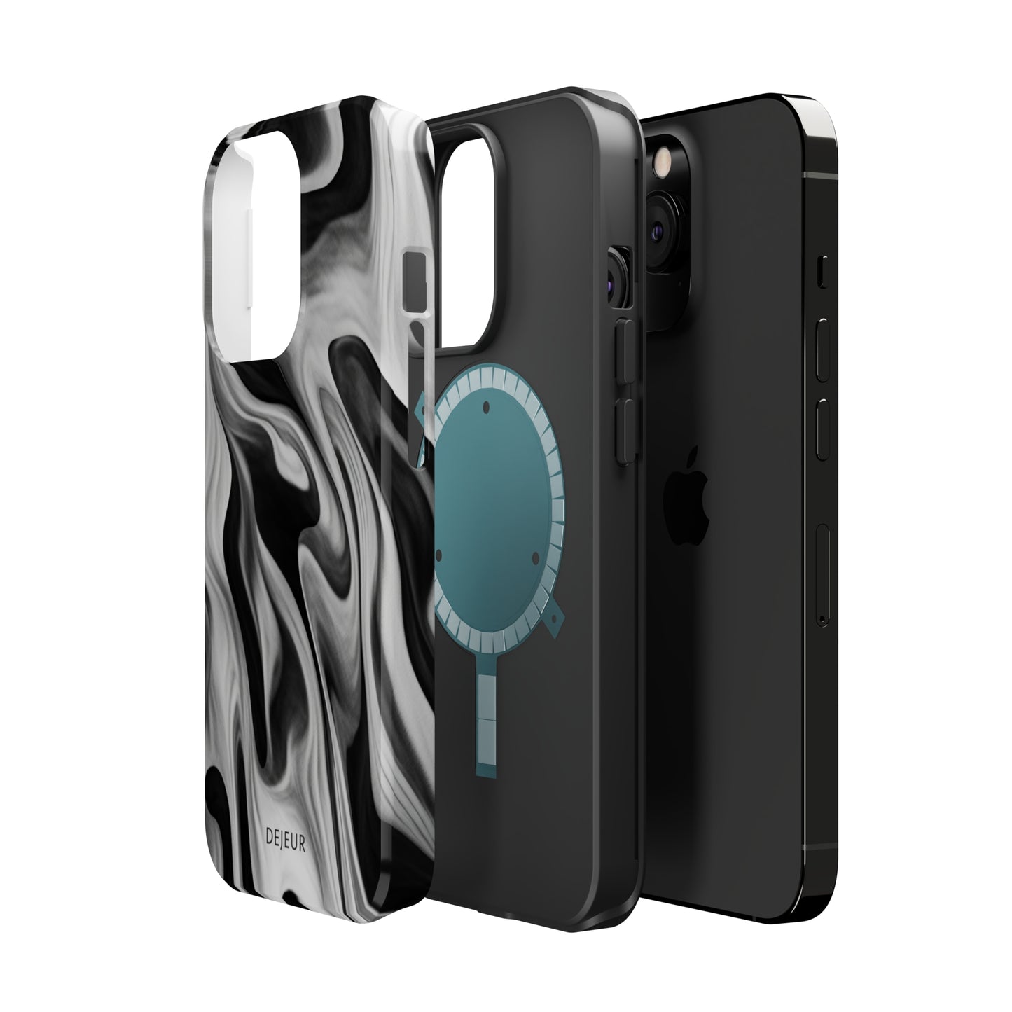 Misty Waves Monochrome - iPhone MagSafe Tough Case