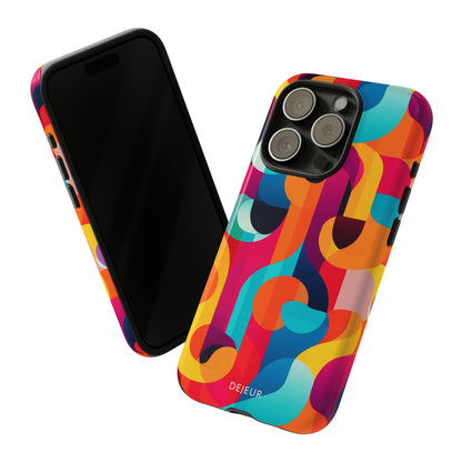 Curved Abstract Shapes - iPhone Tough Case