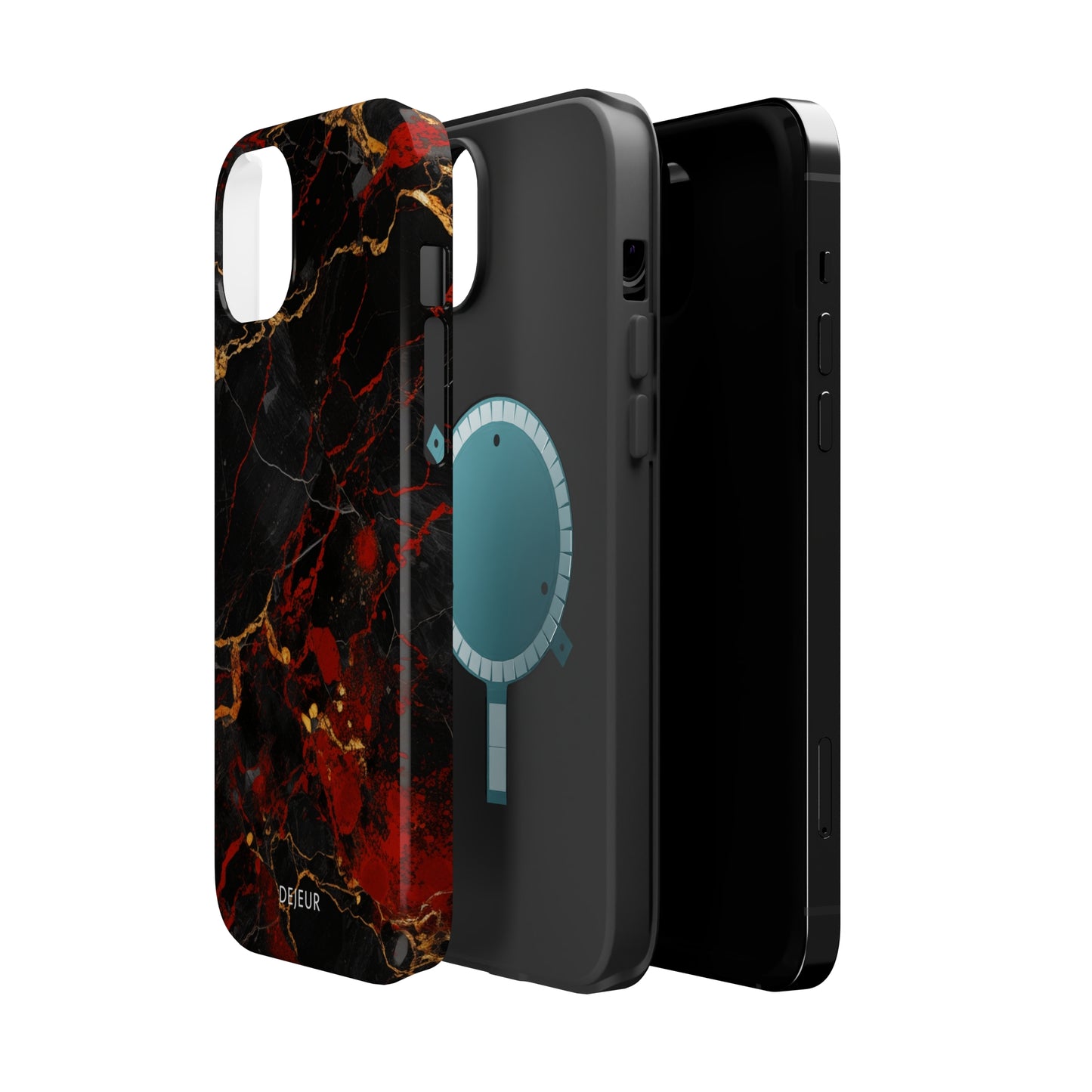 Dark Crimson Marble - iPhone MagSafe Tough Case