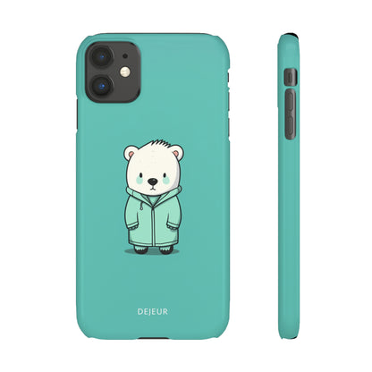 Aqua Coat Bear - iPhone Snap Case