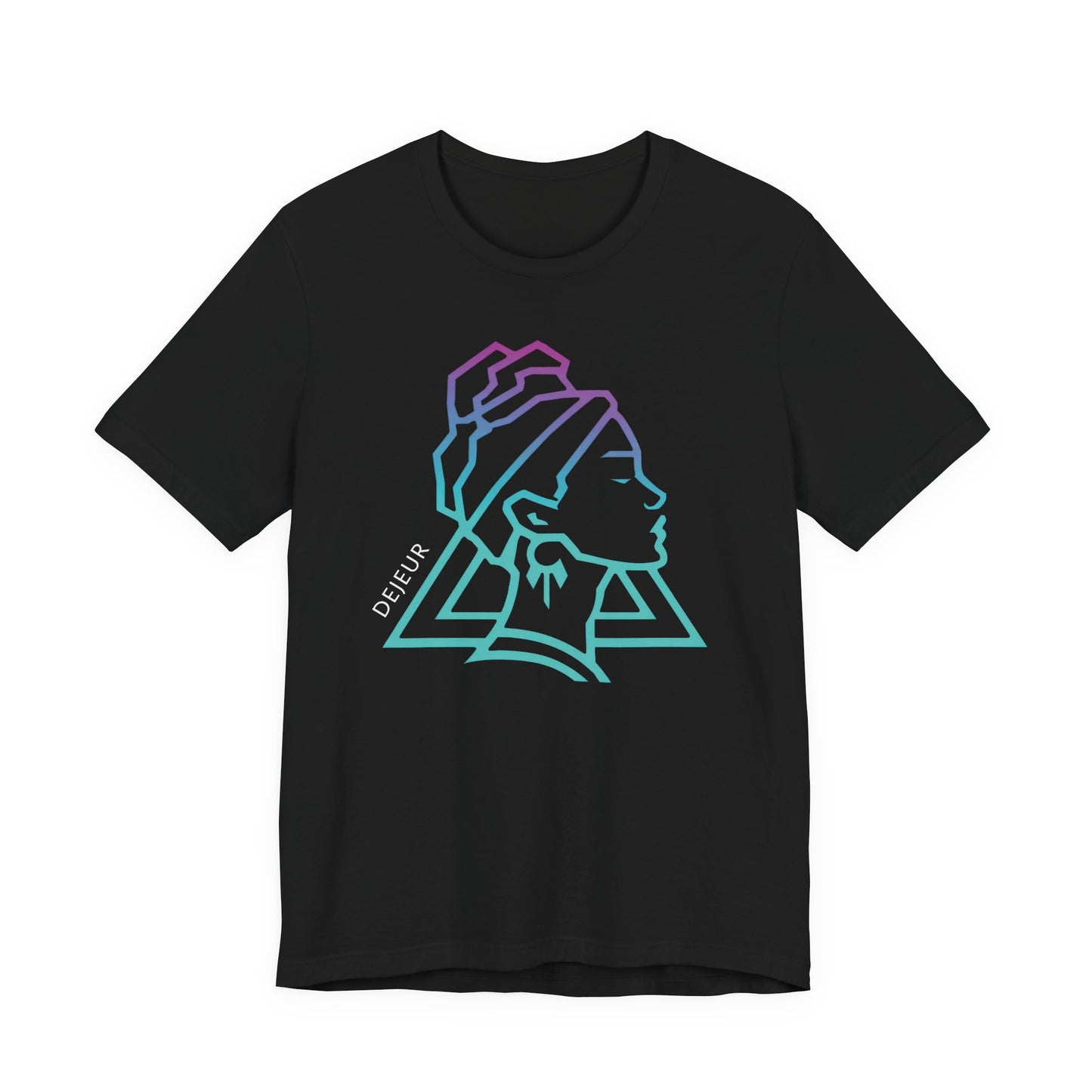 Neon Abstract Woman's Profile - T-Shirt