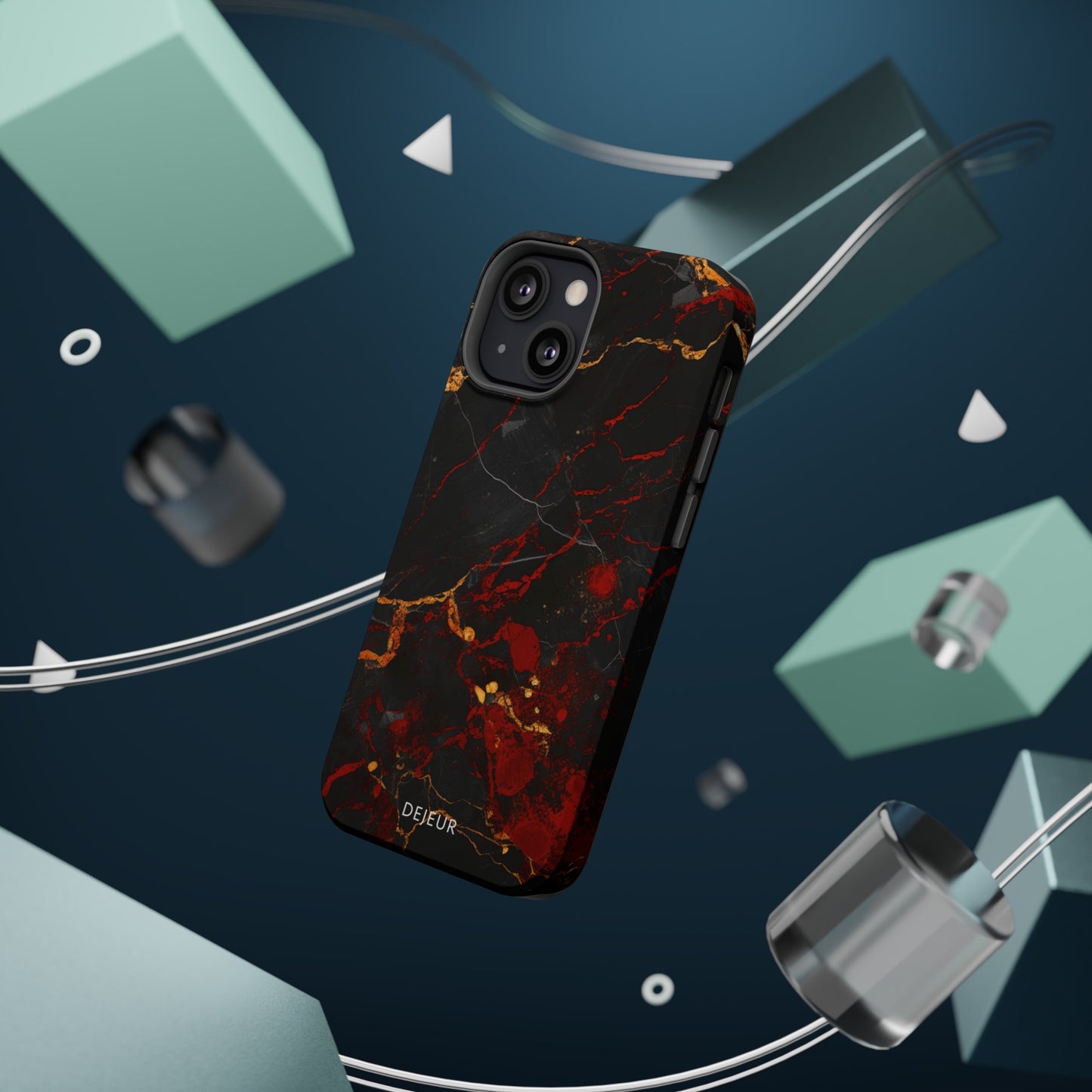 Dark Crimson Marble - iPhone MagSafe Tough Case