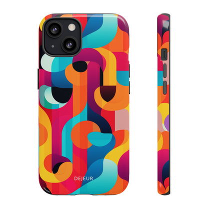 Curved Abstract Shapes - iPhone Tough Case