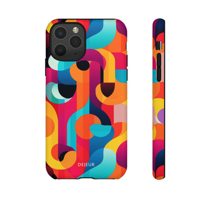 Curved Abstract Shapes - iPhone Tough Case