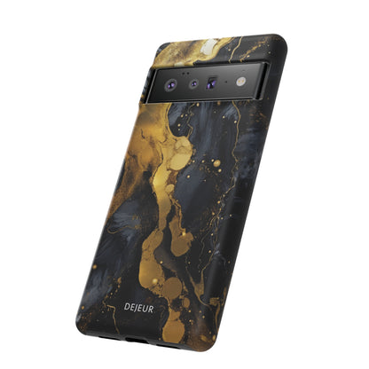 Metallic Gold Dark Marble - Google Pixel Tough Case