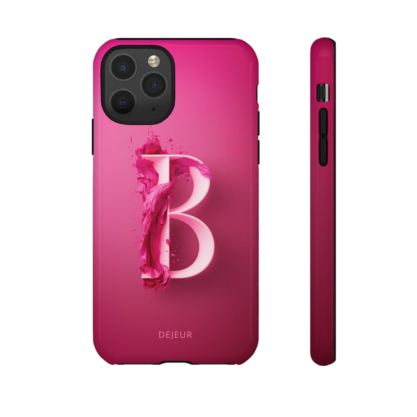 B Hot Pink Splash - iPhone Tough Case